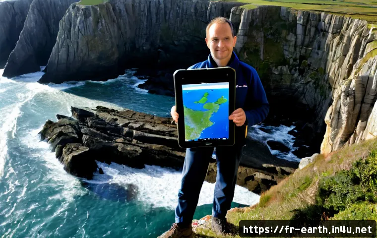 Home 17 지구과학과 원격 탐사 - Photorealistic Earth science remote sensing scene in coastal Brittany, France: a French geoscientist...